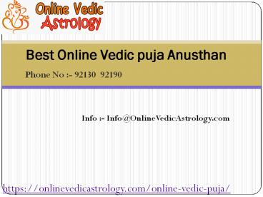 Best Online Vedic Puja Anusthan