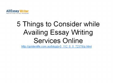 Essay Help Online