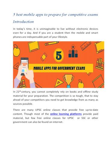 5 Best Mobile Apps to Prepare for Competitive Exams