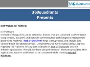 IoT Platforms leadership identified by 360quadrants