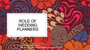 Role of Wedding Planners