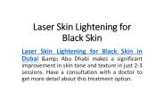 Laser Skin Lightening for Black Skin