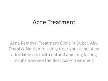 Acne treatment