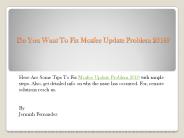 Do You Want To Fix Mcafee Update Problem 2019?