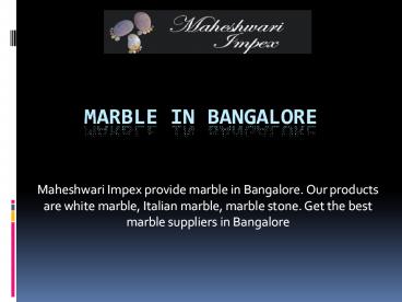 Marble in Bangalore