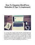 How To Organize WordPress Websites (5 Tips To Implement) PowerPoint PPT Presentation