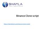 Binance clone website script to market