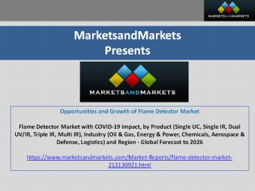 Opportunities and Growth of Flame Detector Market