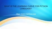 What Is The Learning Curve For Python Language?