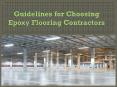 Guidelines for Choosing Epoxy Flooring Contractors PowerPoint PPT Presentation