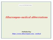 medical abbreviations