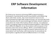 ERP Software Development Information