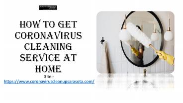 Coronavirus Cleaning, Disinfection Service Sarasota FL