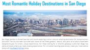 Most Romantic Holiday Destinations in San Diego