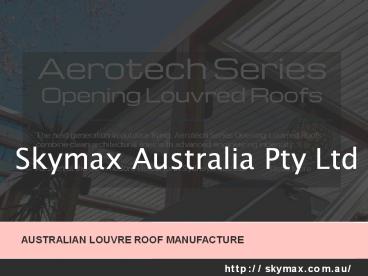 Installing Opening Louvered Roof Systems