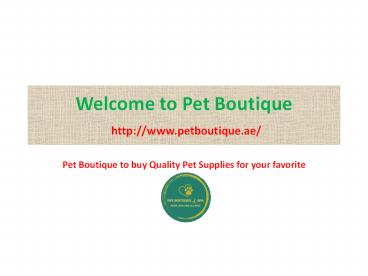 Pet Boutique & Spa
