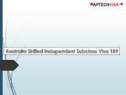 Australia Skilled Independent Subclass Visa 189