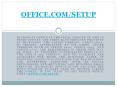 WWW.OFFICE.COM/SETUP - ENTER PRODUCT KEY - INSTALL OFFICE PowerPoint PPT Presentation