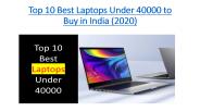 Best Laptops Under 40000