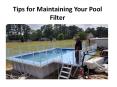 Tips for Maintaining Your Pool Filter PowerPoint PPT Presentation