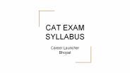 CAT Exam Syllabus 2021