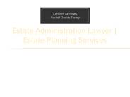 Estate Administration Lawyer | Estate Planning Services