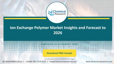 Ion Exchange Polymer Market Insights and Forecast to 2026