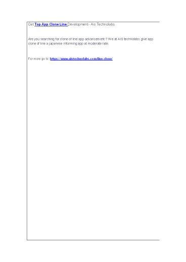 Get Top App Clone Line Development - Ais Technolabs