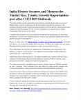 Indian Electric Scooters and Motorcycles Market Research Report PowerPoint PPT Presentation