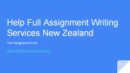 Help Full Assignment Writing Services New Zealand