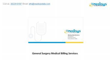General Surgery Medical Billing Services