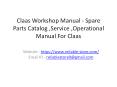 Claas Workshop Manual PowerPoint PPT Presentation