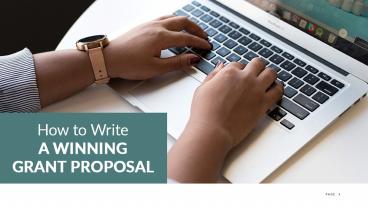 How to Write a Winning Grant Proposal?