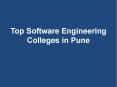 Top Software Engineering Colleges in Pune PowerPoint PPT Presentation