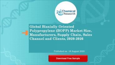 Global Biaxially Oriented Polypropylene (BOPP) Market Size, Manufacturers, Supply Chain, Sales Channel and Clients, 2020-2026