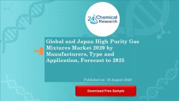 Global and Japan High Purity Gas Mixtures Market 2020 by Manufacturers, Type and Application