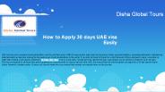 How to Apply 30 days UAE visa Easily