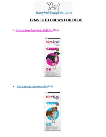 Bravecto Chews For Dogs - Easyvetsupplies