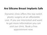 Are Silicone Breast Implants Safe