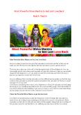 Most Powerful Shiva Mantra to Get Lost Love Back - Naksh Shastri PowerPoint PPT Presentation