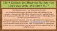 Client Caution and Business Nation How Does Your Web Host Offer You? PowerPoint PPT Presentation