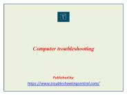 Computer troubleshooting