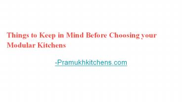 Tips For Designingn U Shape Kitchen