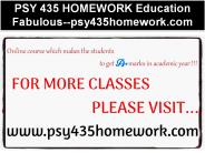 PSY 435 HOMEWORK Education Fabulous--psy435homework.com