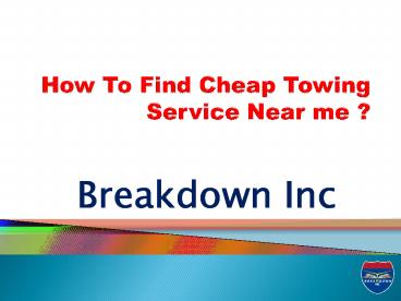 Cheap Towing Service Near me