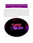 Led Neon Lights - Effortless Way To Brighten The Place PowerPoint PPT Presentation
