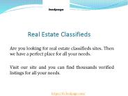 Real Estate Classifieds