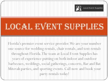 Wedding And Event Rentals