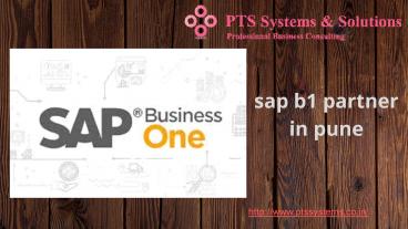 sap b1 partner in pune