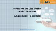 Professional and Cost -Effective Email to SMS Services